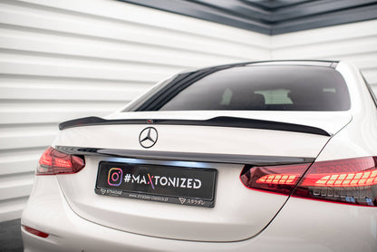 Spoiler CAP für Mercedes-Benz E Limousine AMG-Line W213 Facelift Carbon Look