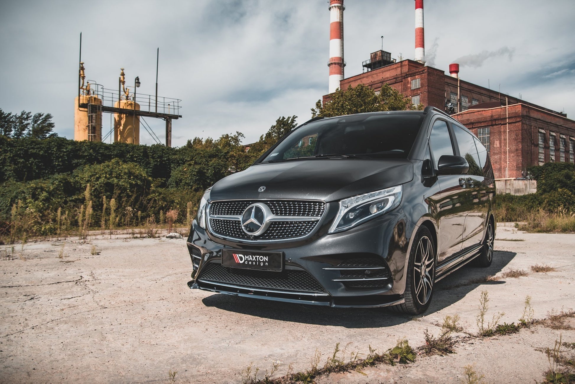 Front Ansatz V.3 für Mercedes-Benz V-Klasse AMG-Line W447 Facelift Carbon Look