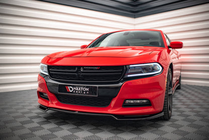Front Ansatz V.2 für Dodge Charger RT Mk7 Facelift schwarz Hochglanz
