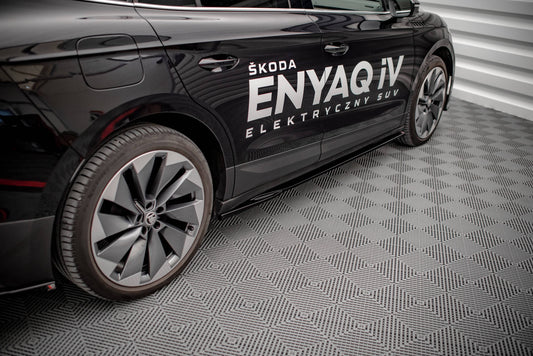 Seitenschweller Ansatz für Skoda Enyaq iV schwarz matt
