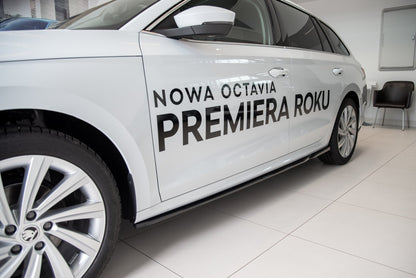 Seitenschweller Ansatz für V.2 für Skoda Octavia Mk4  Carbon Look