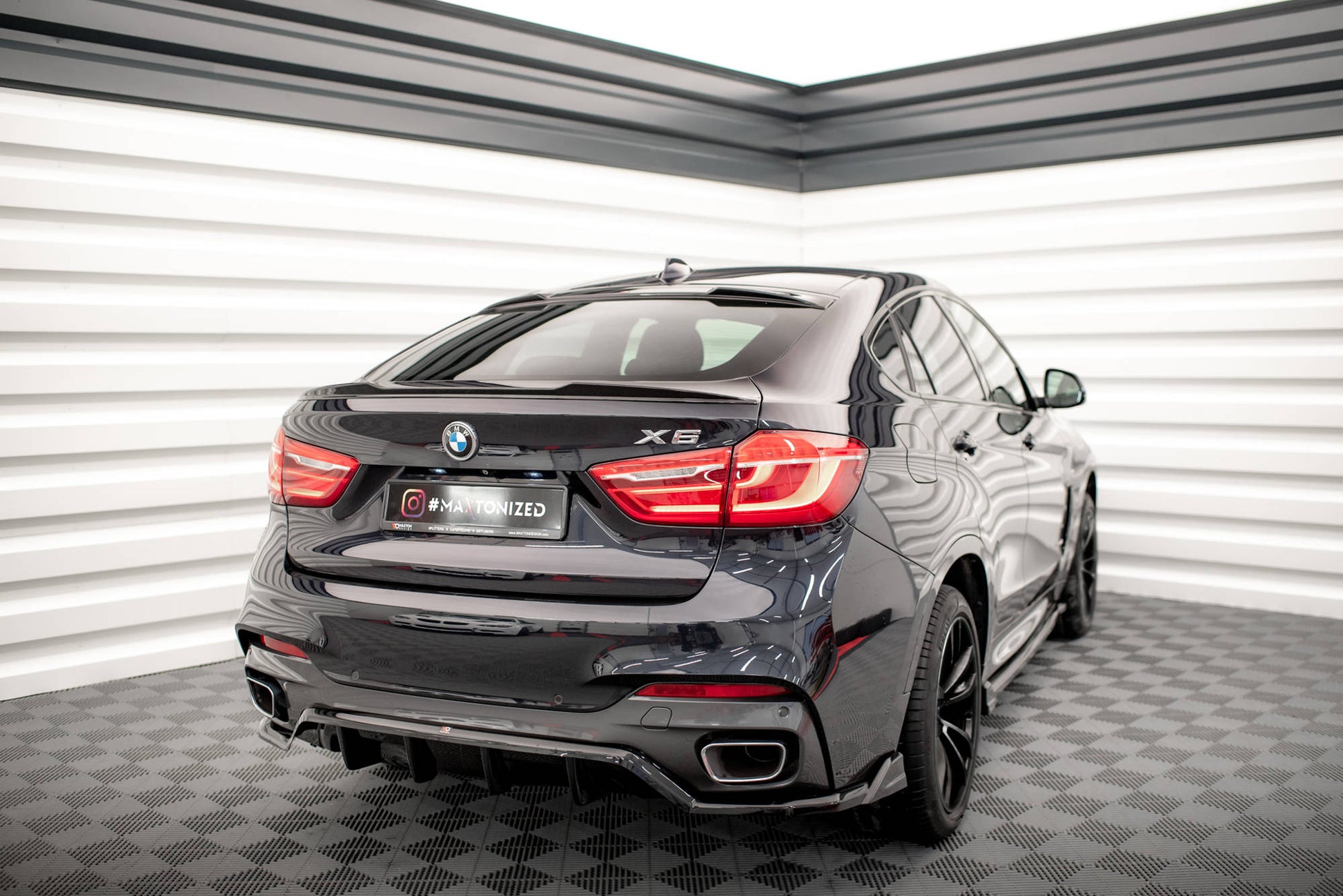 Spoiler CAP für 3D BMW X6 M-Paket F16 schwarz matt