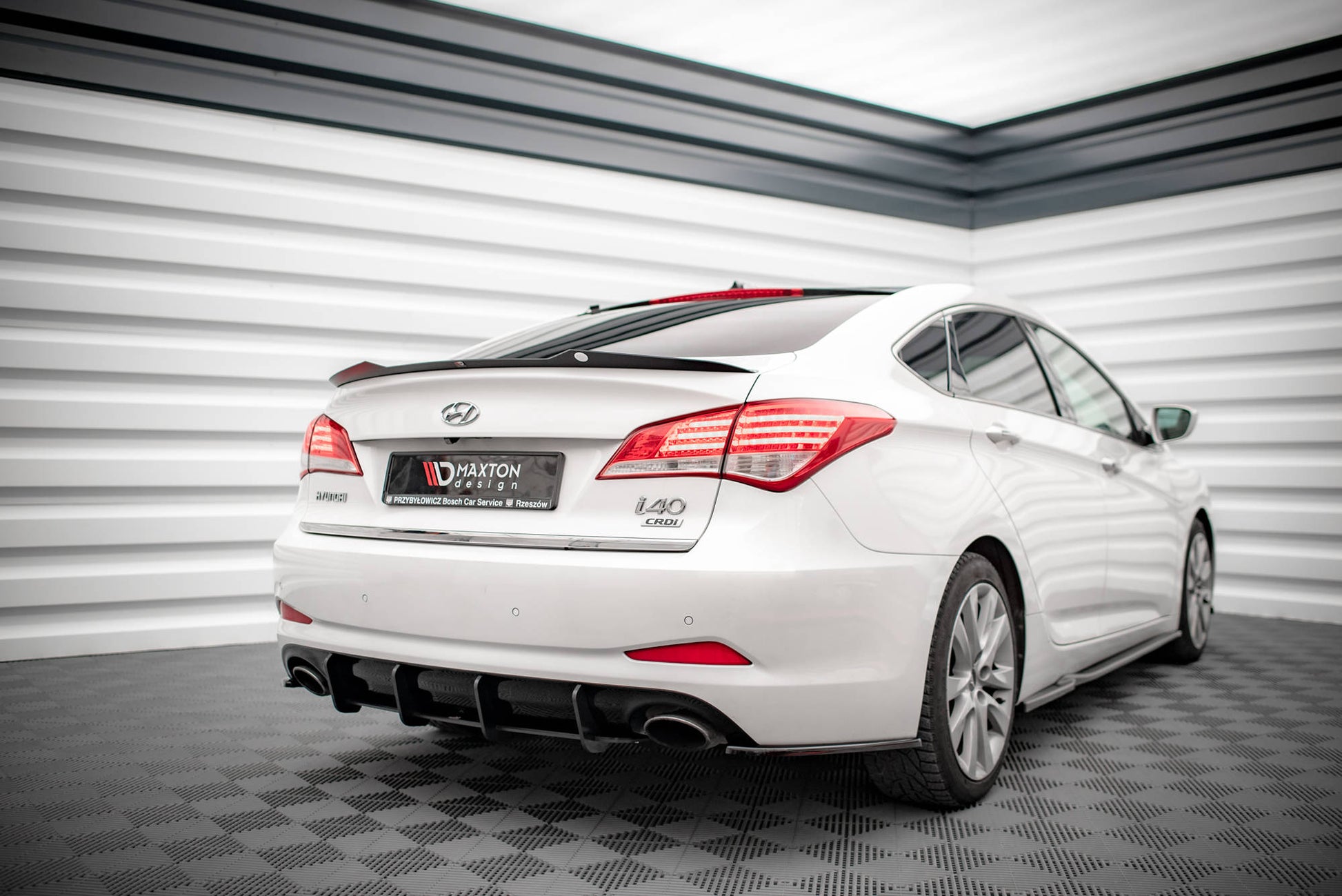 Spoiler CAP für Hyundai I40 Mk1 Carbon Look