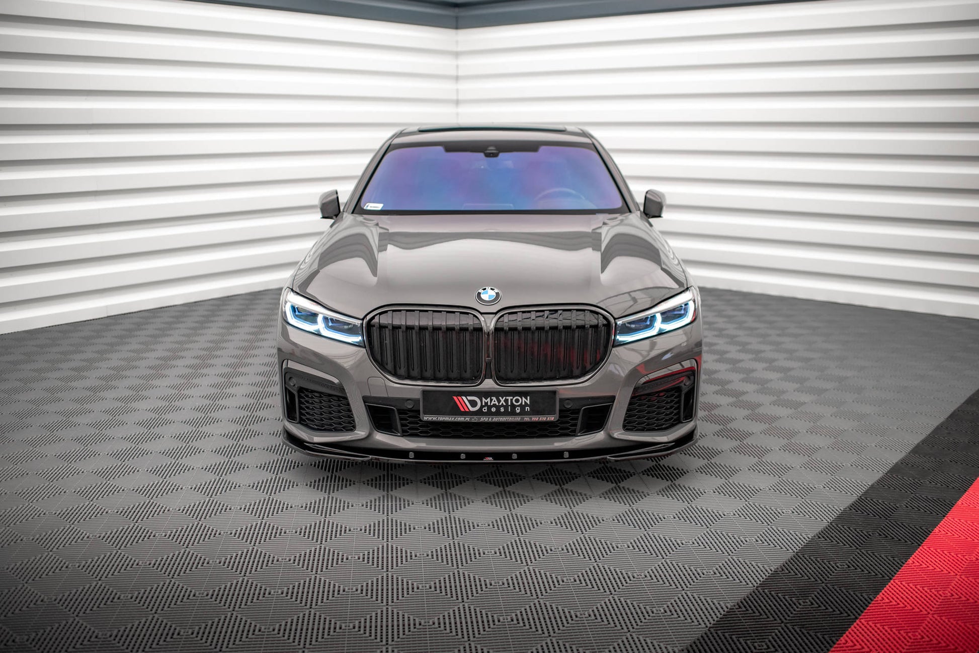 Front Ansatz V.1 für BMW 7 G11 M-Paket Facelift schwarz matt