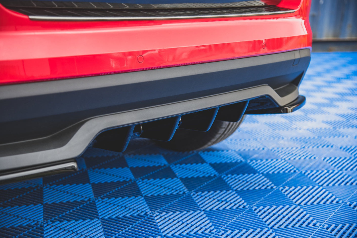 Diffusor Heck Ansatz für Skoda Kamiq schwarz Hochglanz
