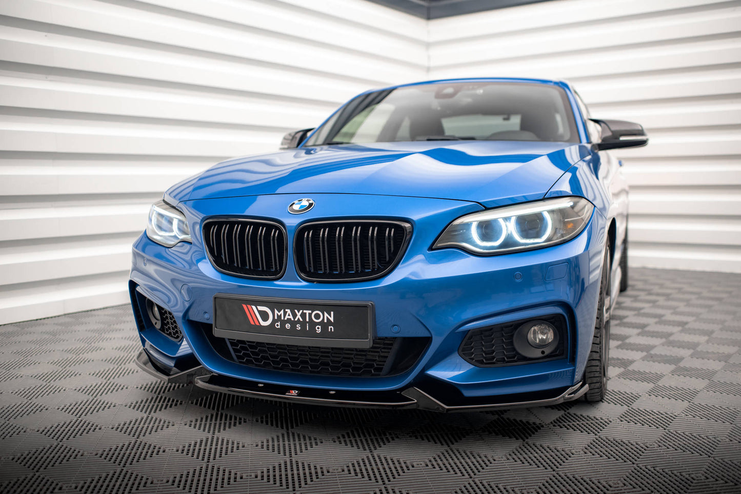 Front Ansatz V.2 für BMW 2 M-Paket F22 schwarz matt