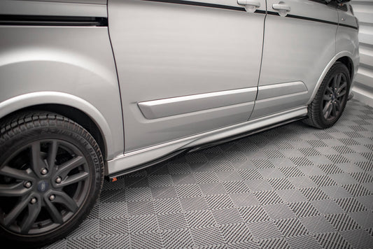 Seitenschweller Ansatz für Ford Transit Custom ST-Line Mk1 Facelift Carbon Look