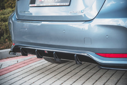 Diffusor Heck Ansatz für Toyota Corolla XII Limousine schwarz Hochglanz