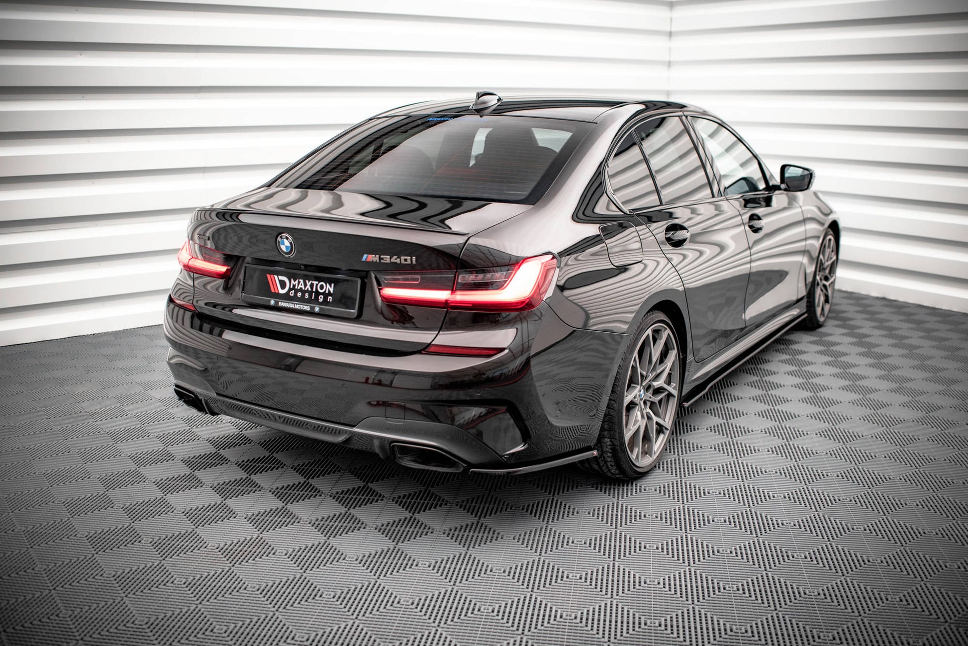 Heck Ansatz Flaps Diffusor V.4 für BMW 3er M-Paket G20 / G21 Carbon Look