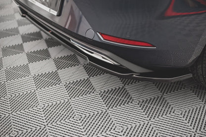 Mittlerer Diffusor Heck Ansatz für Seat Leon FR Hatchback Mk4 Carbon Look