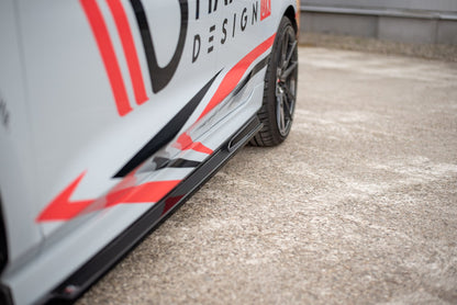 Seitenschweller Ansatz für V.3 für Ford Fiesta Mk8 ST / ST-Line schwarz Hochglanz