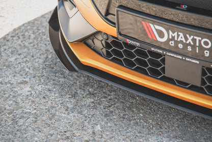 Robuste Racing Front Ansatz für passend +Flaps für Ford Focus ST / ST-Line Mk4 schwarz Hochglanz