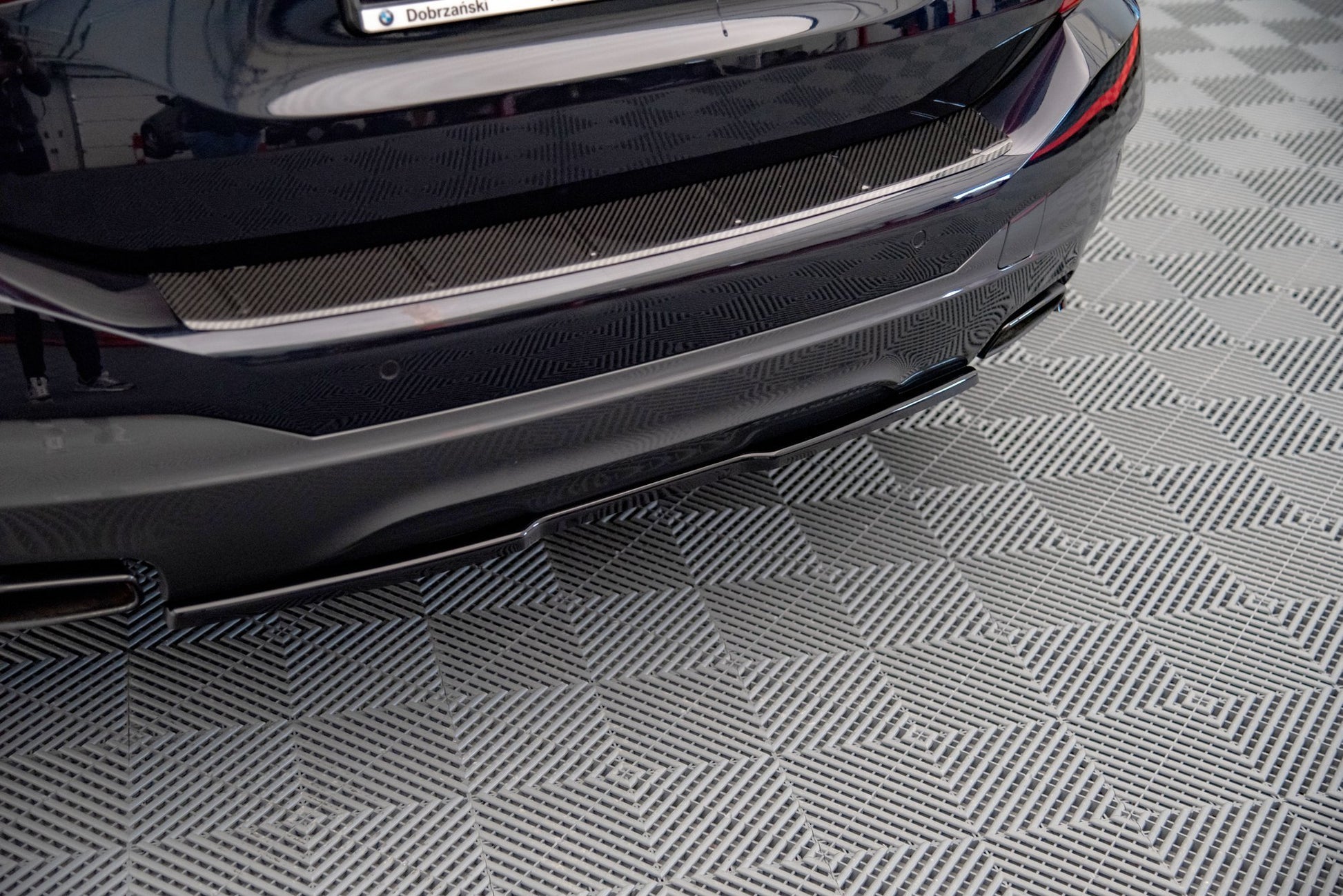 Mittlerer Diffusor Heck Ansatz für BMW 6er GT G32 M-Paket Carbon Look
