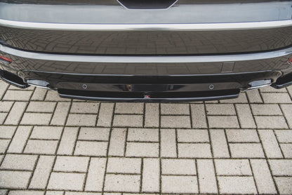 Mittlerer Diffusor Heck Ansatz für Ford S-Max Vignale Mk2 Facelift schwarz matt