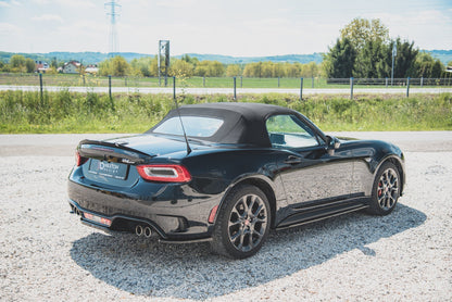 Heck Ansatz Flaps Diffusor für Fiat 124 Spider Abarth schwarz Hochglanz
