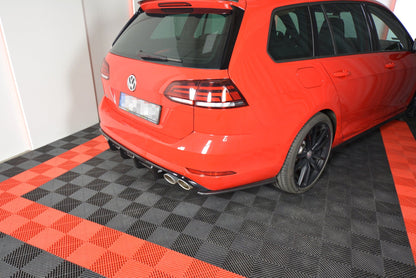 Heck Ansatz Flaps Diffusor V.1 für VW GOLF 7 R VARIANT FACELIFT  schwarz matt