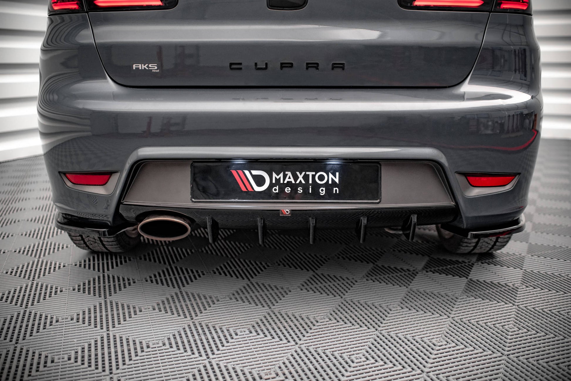 Diffusor Heck Ansatz für Seat Ibiza Cupra Mk3 schwarz matt