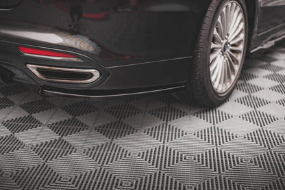 Heck Ansatz Flaps Diffusor für Ford Mondeo Mk5 schwarz matt