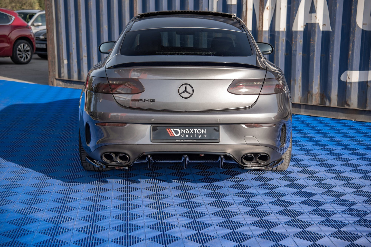Diffusor Heck Ansatz für Mercedes-AMG E53 Coupe C238 schwarz matt