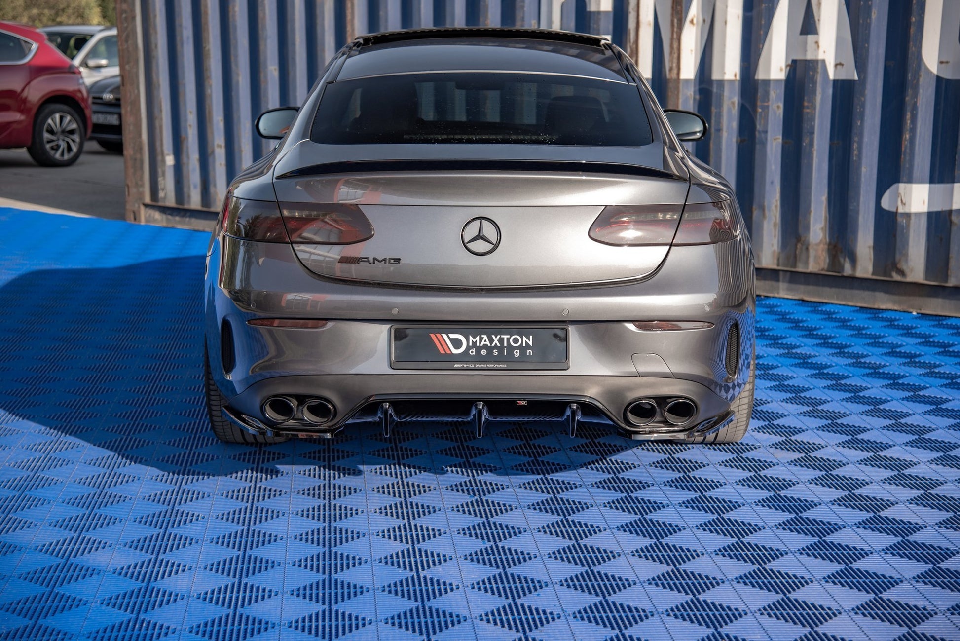 Diffusor Heck Ansatz für Mercedes-AMG E53 Coupe C238 schwarz matt