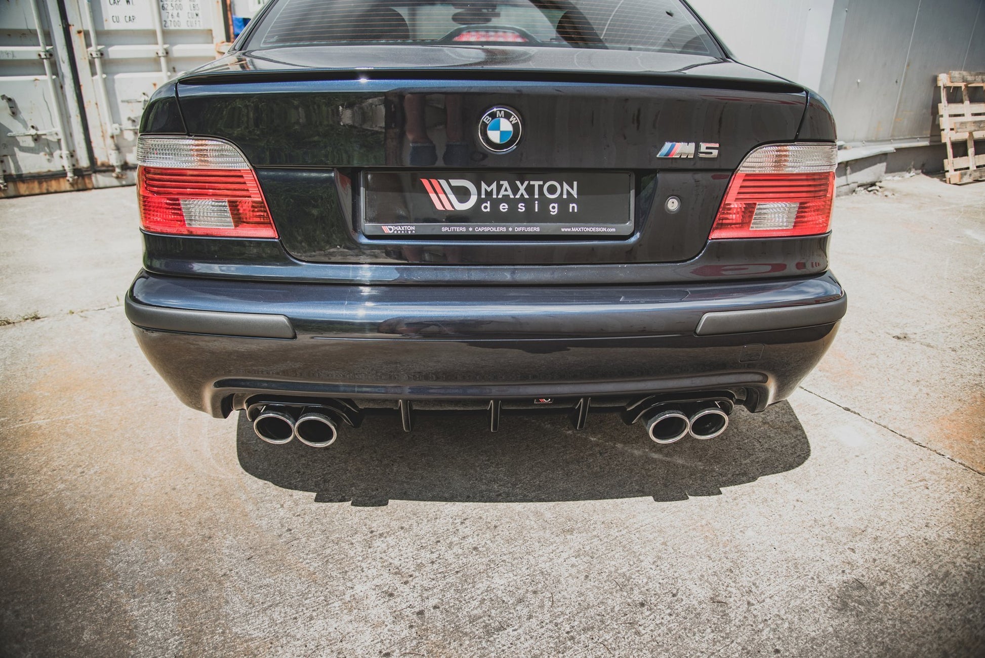 Diffusor Heck Ansatz für BMW M5 E39 schwarz matt