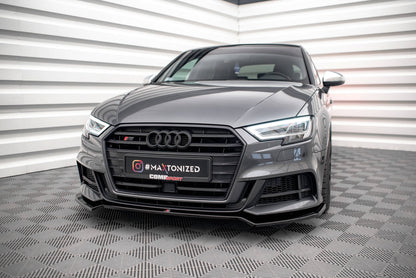 Front Ansatz V.2 für Audi S3 Sportback 8V Facelift Carbon Look