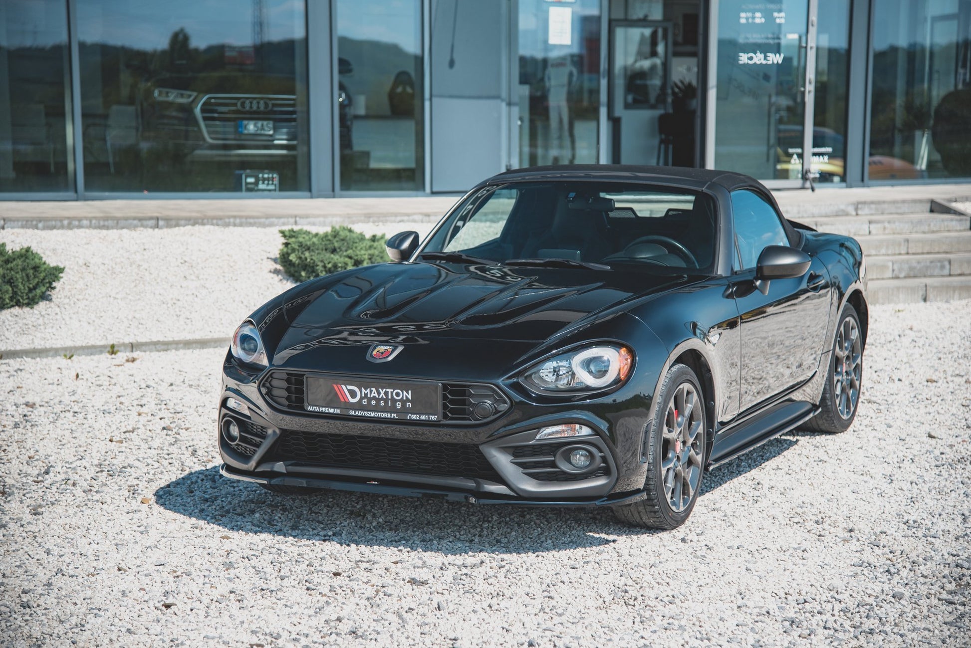 Front Ansatz für Fiat 124 Spider Abarth schwarz matt