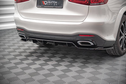 Mittlerer Diffusor Heck Ansatz DTM Look für Mercedes-Benz GLS AMG-Line X167 schwarz Hochglanz