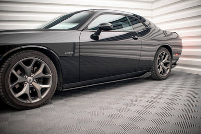 Seitenschweller Ansatz für Dodge Challenger RT Mk3 Facelift Carbon Look