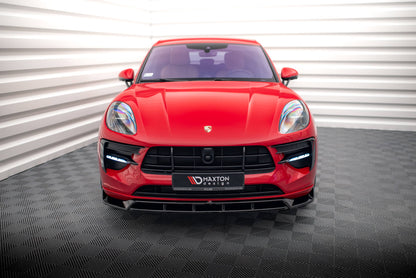 Front Ansatz V.2 für Porsche Macan Mk1 Facelift schwarz Hochglanz