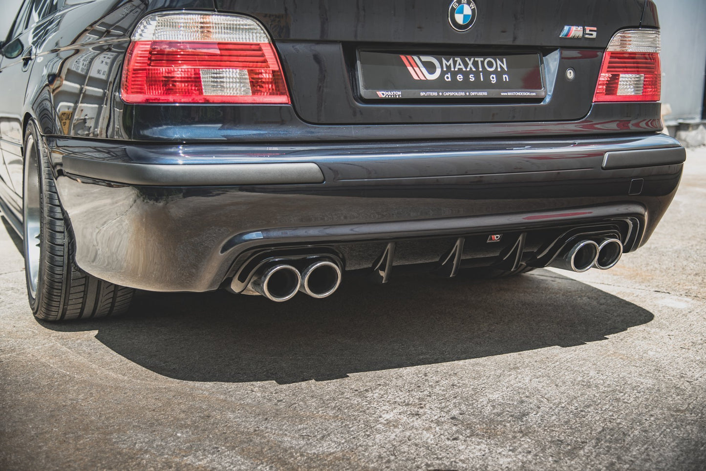 Diffusor Heck Ansatz für BMW M5 E39 schwarz Hochglanz