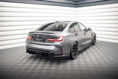 Heck Ansatz Flaps Diffusor V.1 für BMW M3 G80 Carbon Look