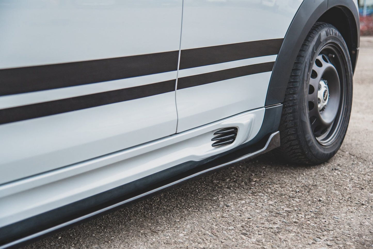Seitenschweller Ansatz für Mini Countryman Mk1 JCW  schwarz Hochglanz