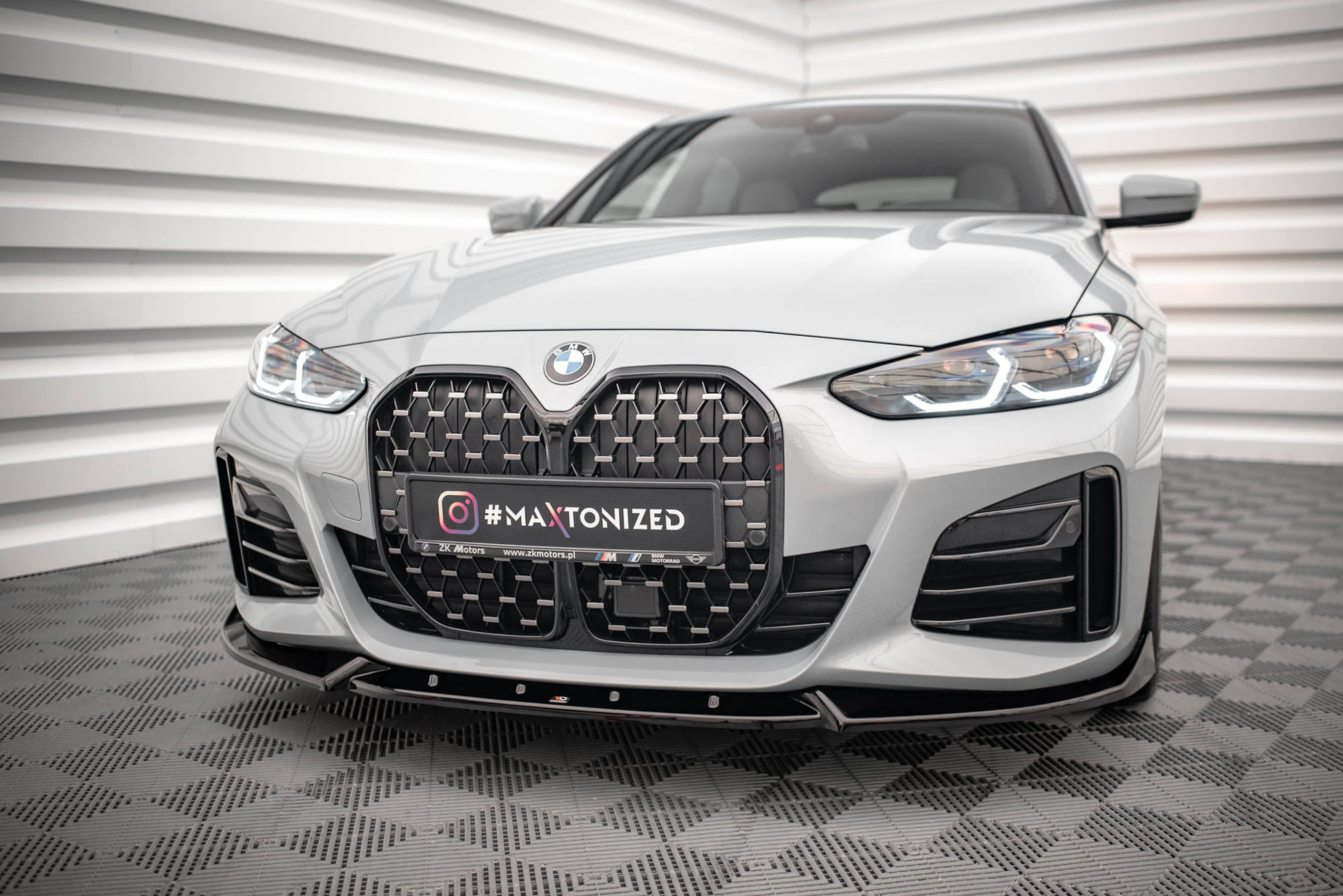 Front Ansatz V.2 für BMW 4er Gran Coupe M-Paket G26 schwarz matt