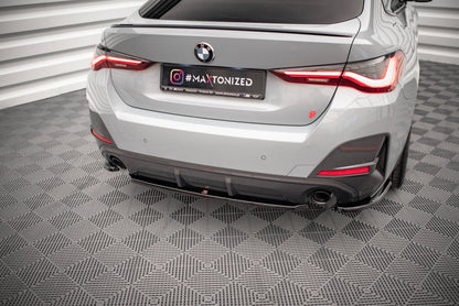 Mittlerer Diffusor Heck Ansatz für BMW 4er Gran Coupe M-Paket G26 Carbon Look
