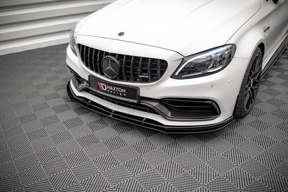 Front Ansatz V.1 für Mercedes-AMG C63 Coupe C205 Facelift schwarz matt