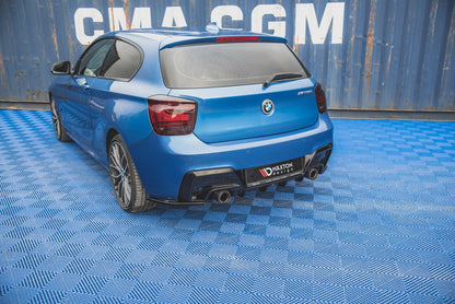 Heck Ansatz Flaps Diffusor V.2 für BMW M135i F20 Carbon Look