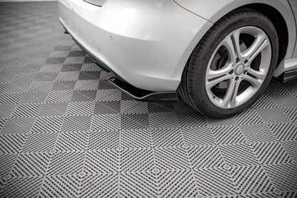 Heck Ansatz Flaps Diffusor V.1 für Mercedes-Benz A W176 schwarz Hochglanz