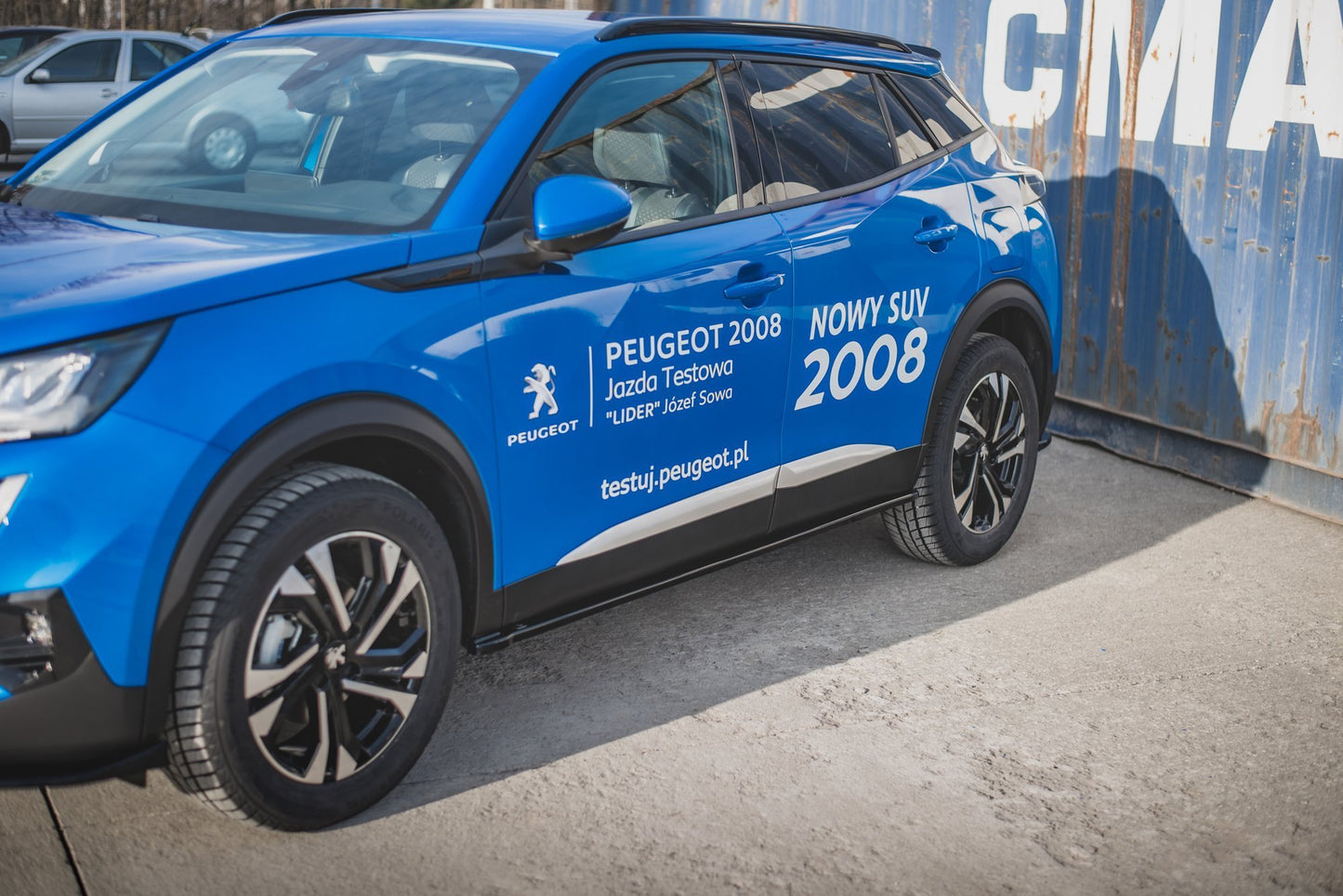 Seitenschweller Ansatz für Peugeot 2008 Mk2 schwarz Hochglanz