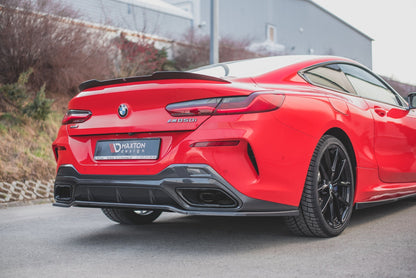 Mittlerer Diffusor Heck Ansatz für BMW 8 Coupe M-Paket G15 schwarz matt
