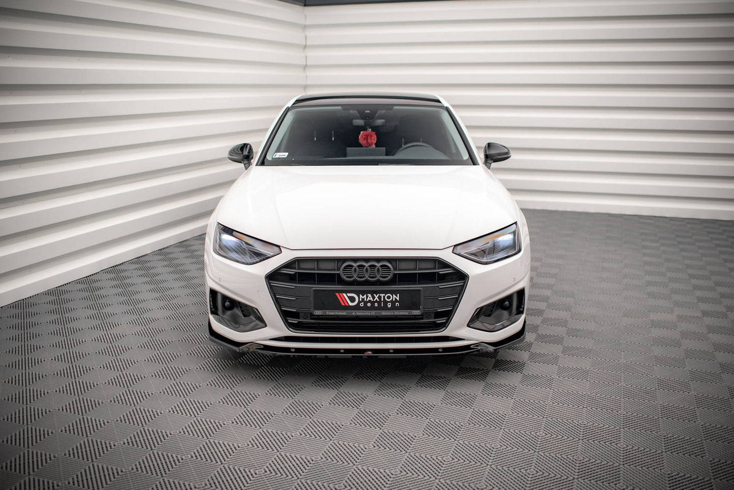 Front Ansatz V.1 für Audi A4 B9 Facelift schwarz Hochglanz