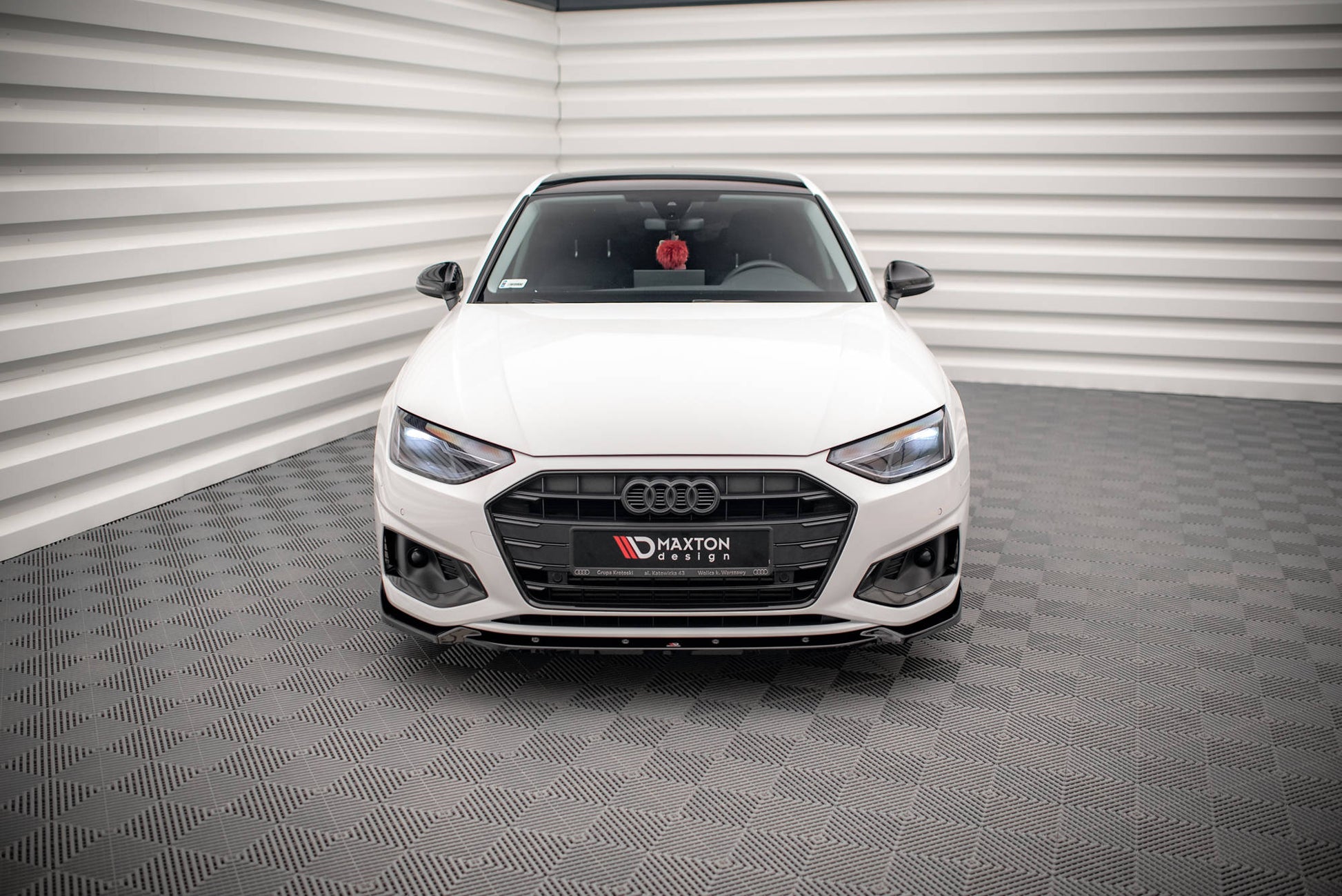 Front Ansatz V.1 für Audi A4 B9 Facelift schwarz Hochglanz