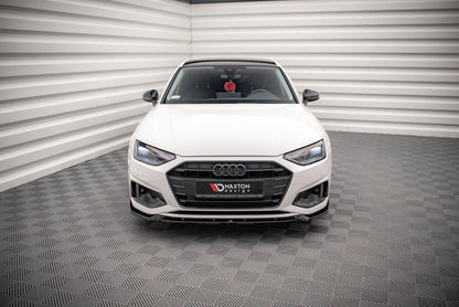 Front Ansatz V.1 für Audi A4 B9 Facelift schwarz Hochglanz