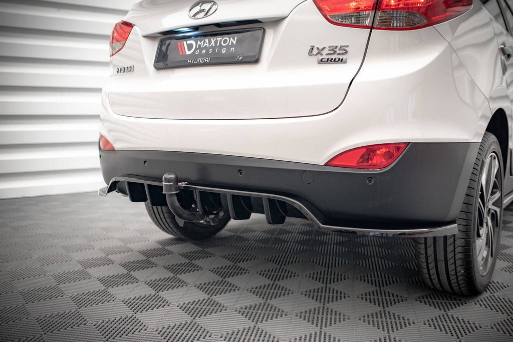 Mittlerer Diffusor Heck Ansatz DTM Look für Hyundai ix35 Mk1 Carbon Look