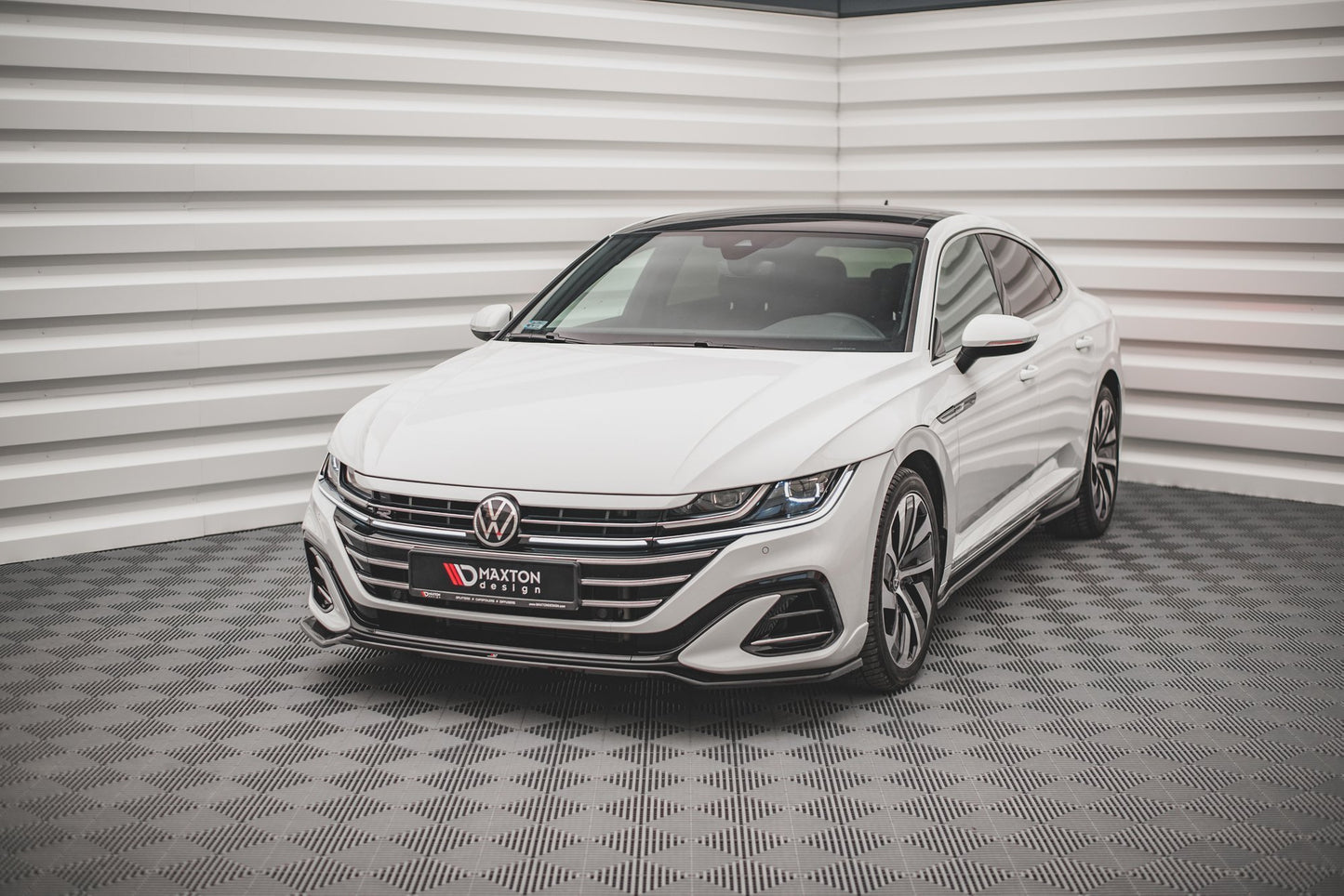 Front Ansatz V.3 für Volkswagen Arteon R-Line Facelift schwarz matt