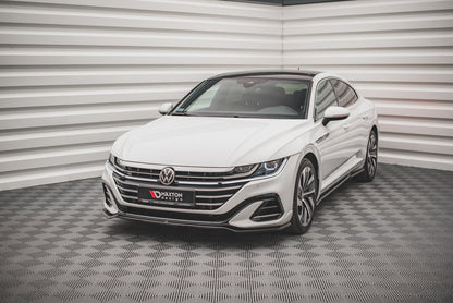 Front Ansatz V.3 für Volkswagen Arteon R-Line Facelift schwarz matt