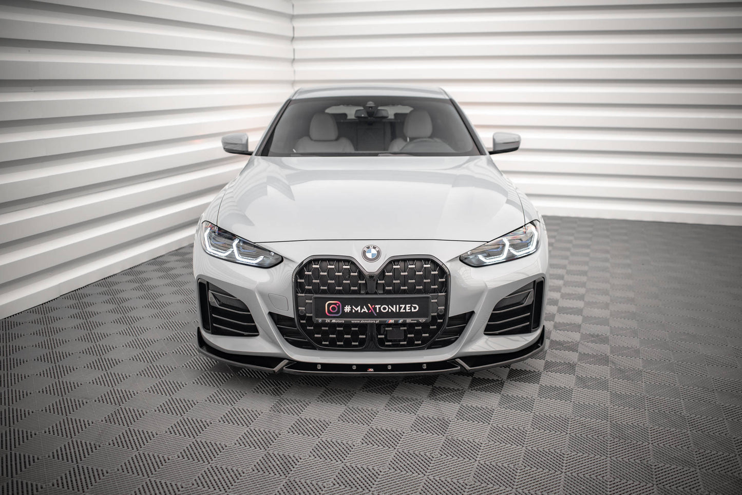 Front Ansatz V.2 für BMW 4er Gran Coupe M-Paket G26 schwarz matt