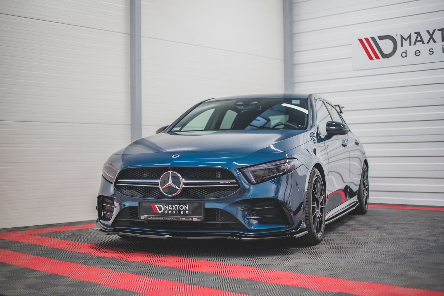 Front Ansatz V.1 für Mercedes A35 AMG Aero W177  schwarz matt