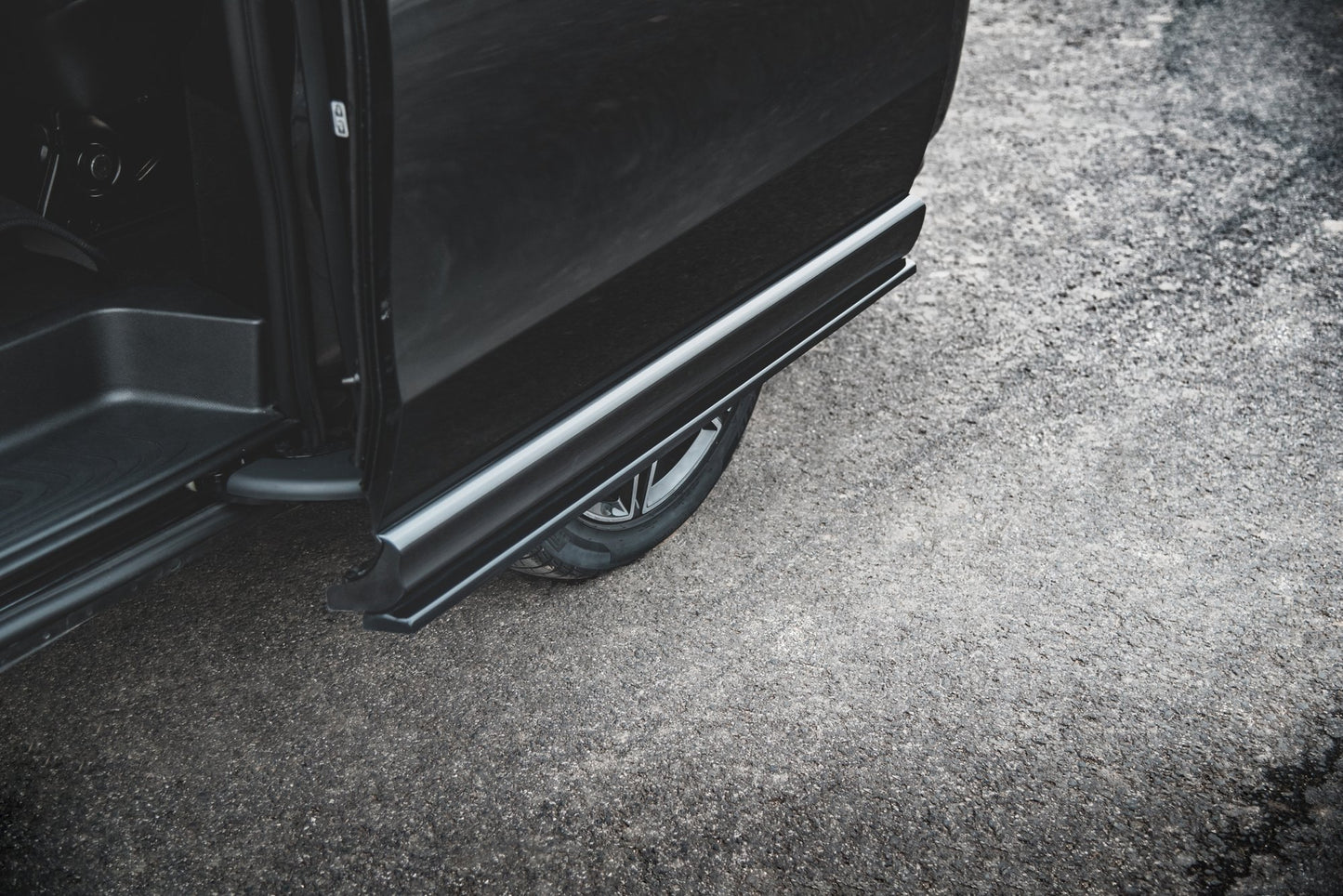 Seitenschweller Ansatz für Mercedes-Benz V-Klasse Long AMG-Line W447 Facelift schwarz matt
