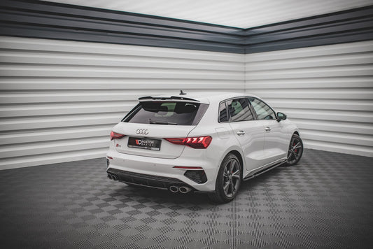 Mittlerer Diffusor Heck Ansatz für Audi S3 Sportback 8Y schwarz matt